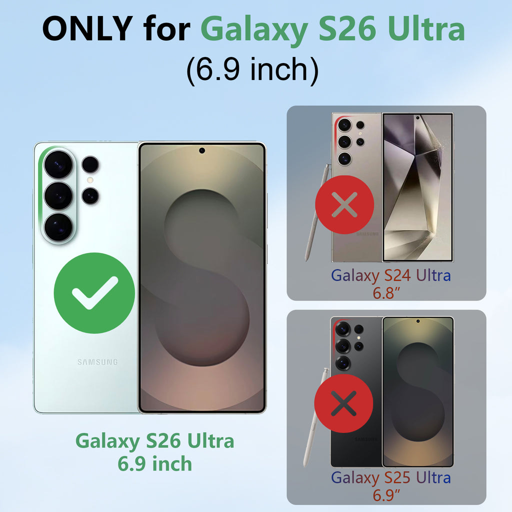 KEZiHOME Case for Galaxy S26 Ultra, Genuine Leather Wallet Case [RFID Blocking] Card Holder Kickstand Magnetic Protective Phone Folio Cover Compatible with Galaxy S26 Ultra 6.9"