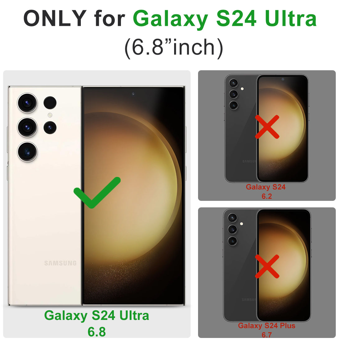 KEZiHOME Case for Galaxy S24 Ultra, Genuine Leather Wallet Case [RFID Blocking] Card Holder Kickstand Magnetic Protective Phone Folio Cover Compatible with Galaxy S24 Ultra 6.8"