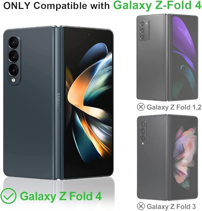 KEZiHOME for Galaxy Z Fold 4 5G Case, Genuine Leather Wallet Case with Card Holder [RFID Blocking] Kickstand Magnetic Book Flip Case Compatible with Samsung Galaxy Z Fold 4 2022