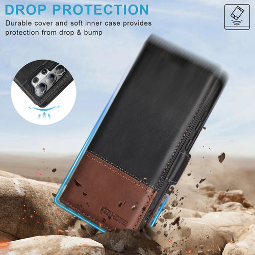 KEZiHOME case for Samsung Galaxy S26 Ultra Magnetic 2 in 1 Detachable Wallet Kickstand Genuine Leather[RFID Blocking]Card Slots Wireless Charging Cover for Galaxy S26 Ultra