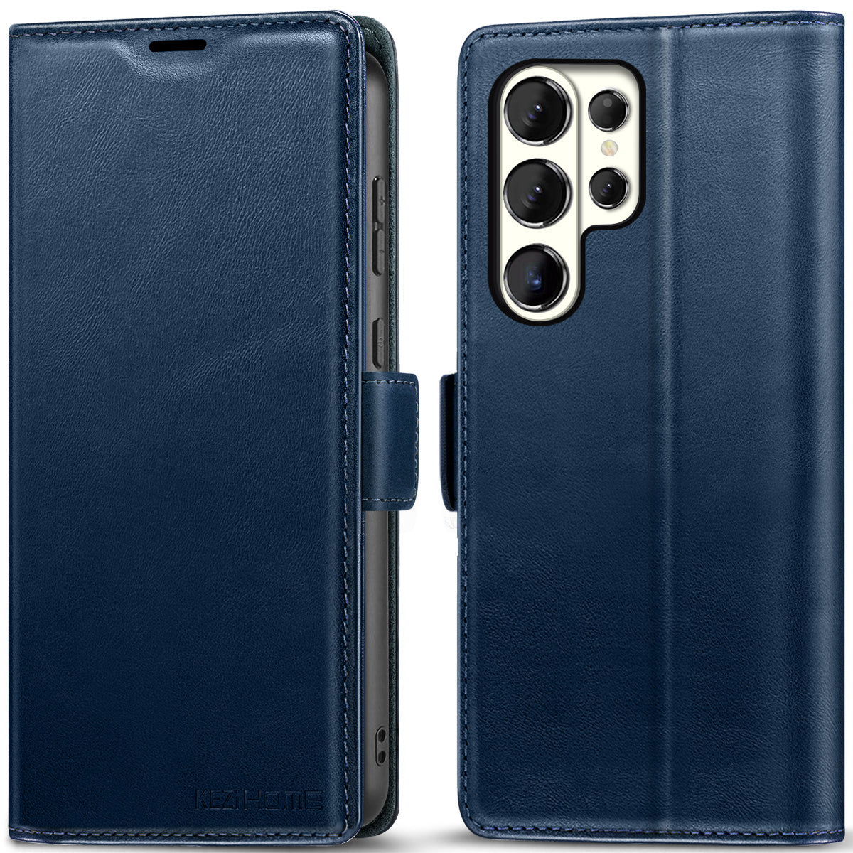 KEZiHOME Case for Galaxy S26 Ultra, Genuine Leather Wallet Case [RFID Blocking] Card Holder Kickstand Magnetic Protective Phone Folio Cover Compatible with Galaxy S26 Ultra 6.9"