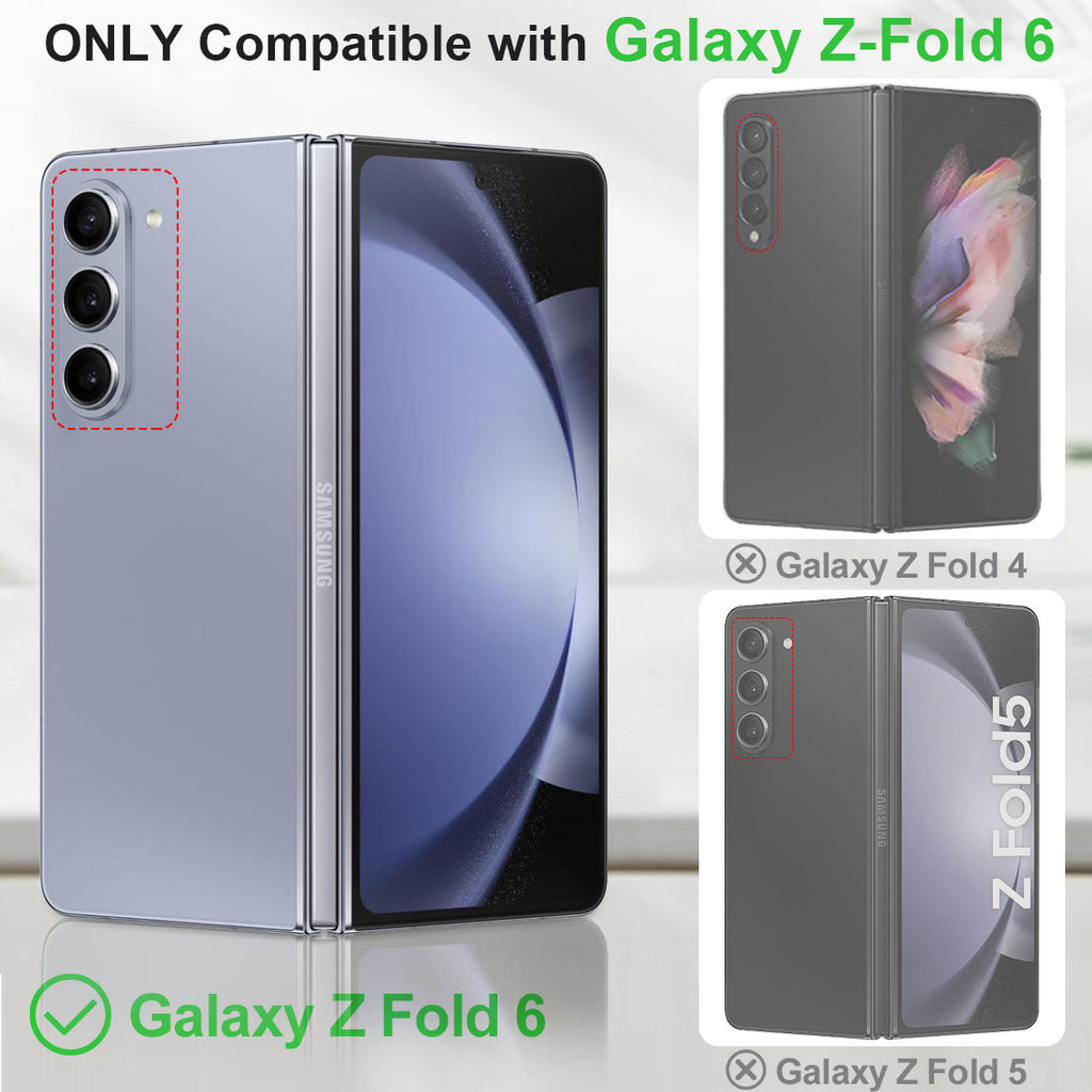 KEZiHOME for Samsung Galaxy Z Fold 6 Case, Genuine Leather Wallet Case [RFID Blocking] with Card Slots Stand Flip Protective Phone Cover Compatible with Galaxy Z Fold 6 5G