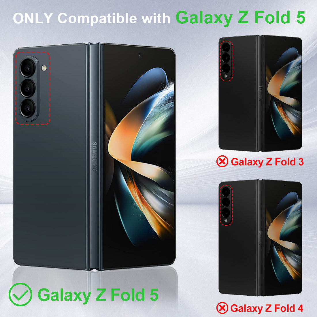 KEZiHOME for Samsung Galaxy Z Fold 5 Case, Genuine Leather Wallet Case [RFID Blocking] with Card Holder Kickstand Protective Phone Flip Cover Compatible with Galaxy Z Fold 5